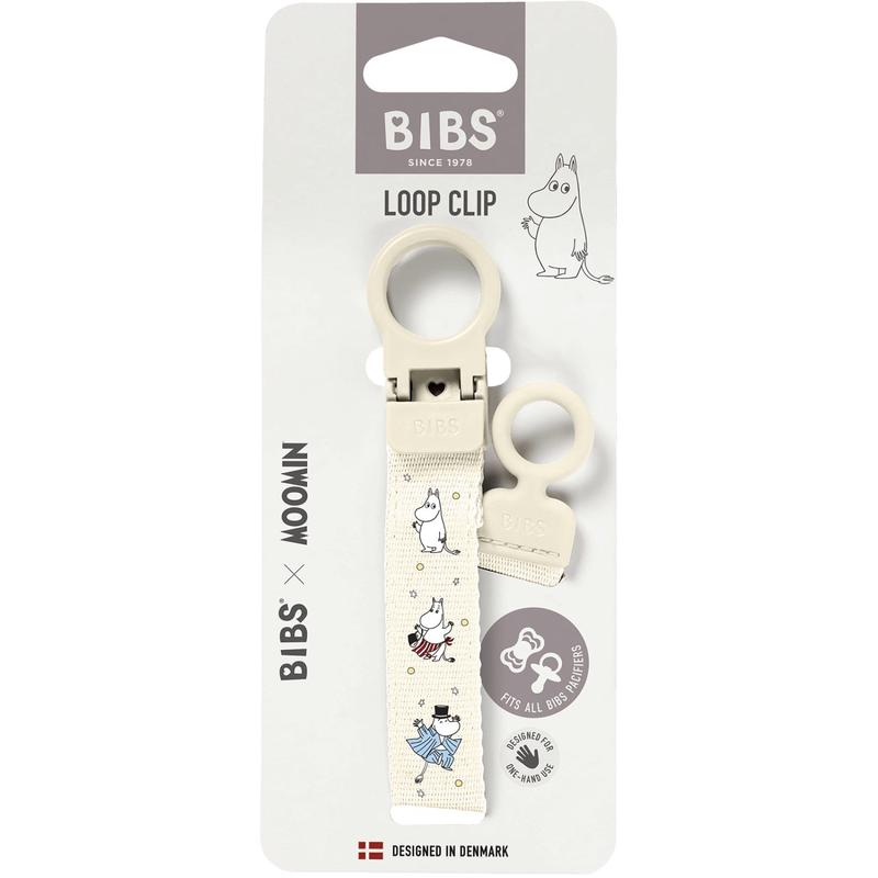 Bibs X Moomin Ivory Pacifier Clip Loop