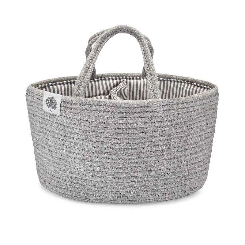 Rope Diaper Caddy White
