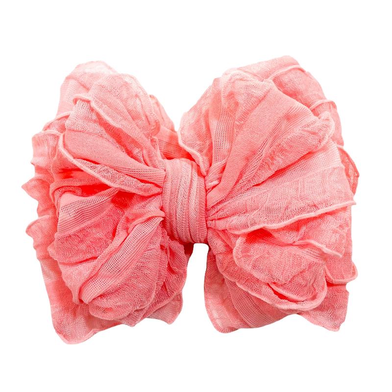 Ruffle Headband – Pink Grapefruit
