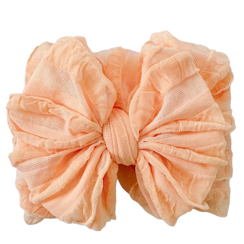 Ruffle Headband – Peach