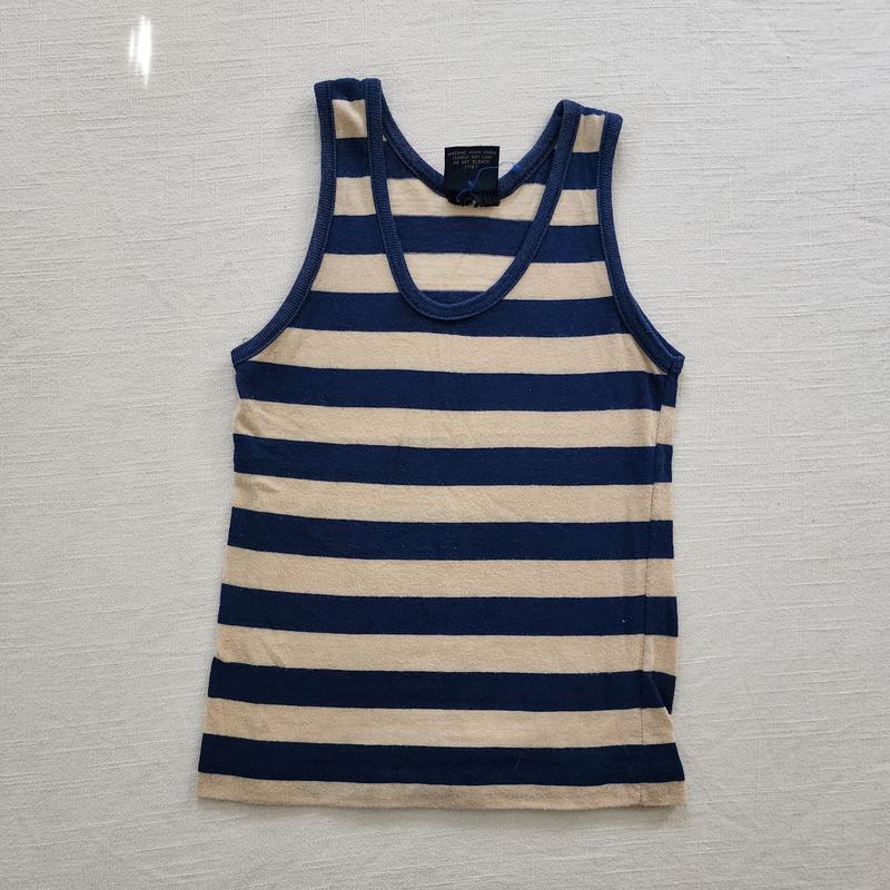 Vintage Navy Neutral Striped Tank Top 4t